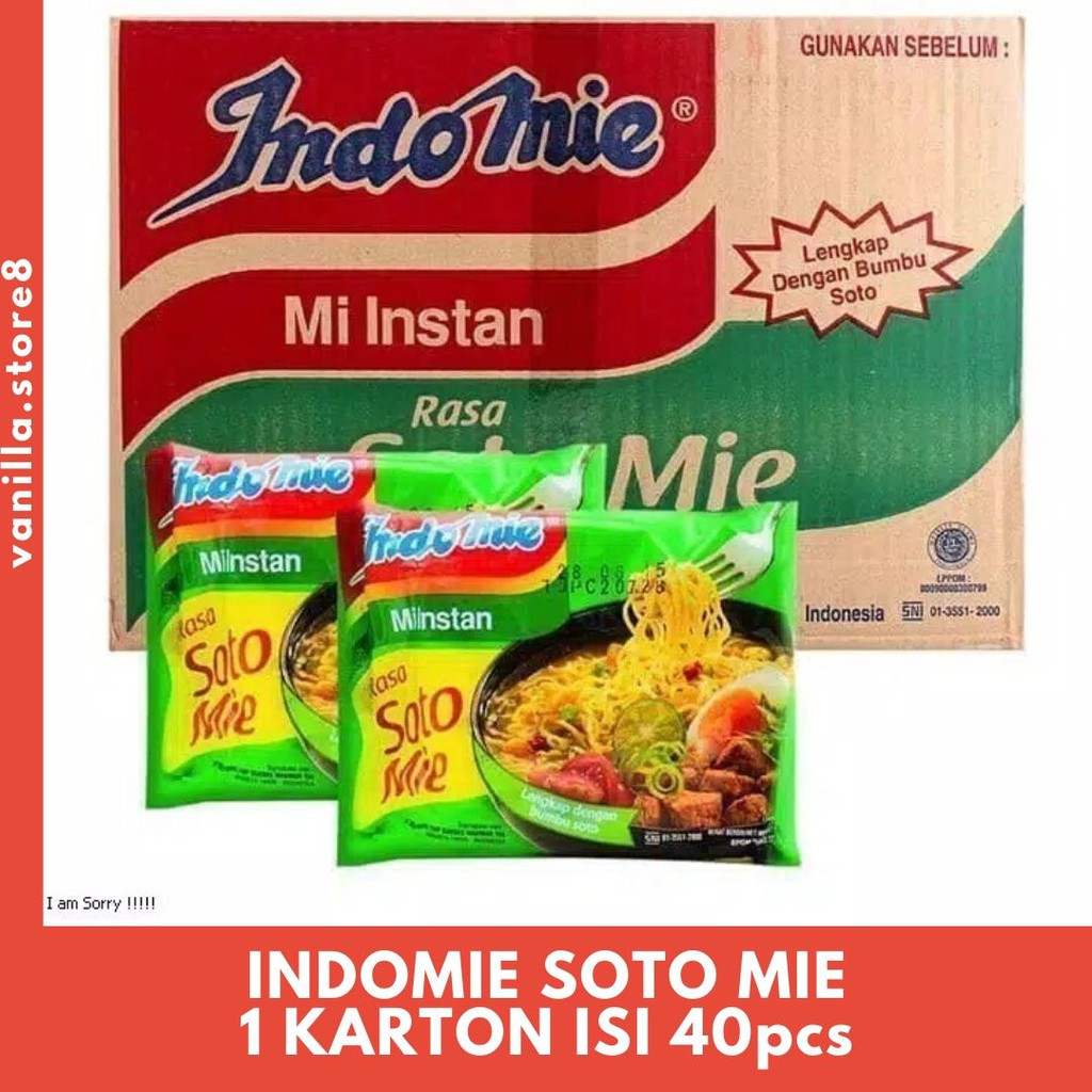 

1 Dus Isi 40 Pcs - INDOMIE KUAH RASA SOTO MIE