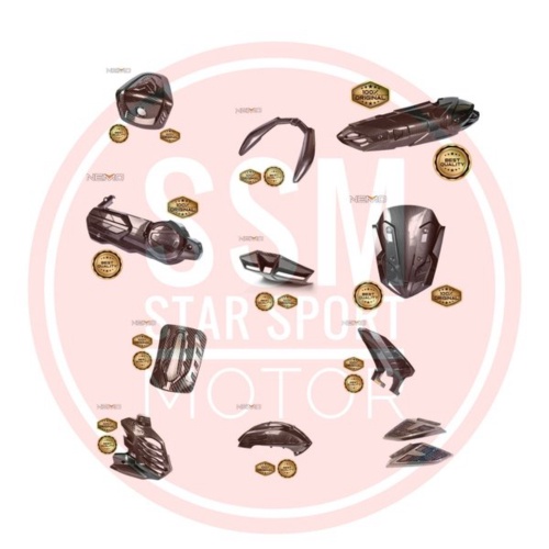 Dijual PAKET 11 NMAX NEW 2020 PART NEMO KARBON CARBON NEMO PATR SET Diskon