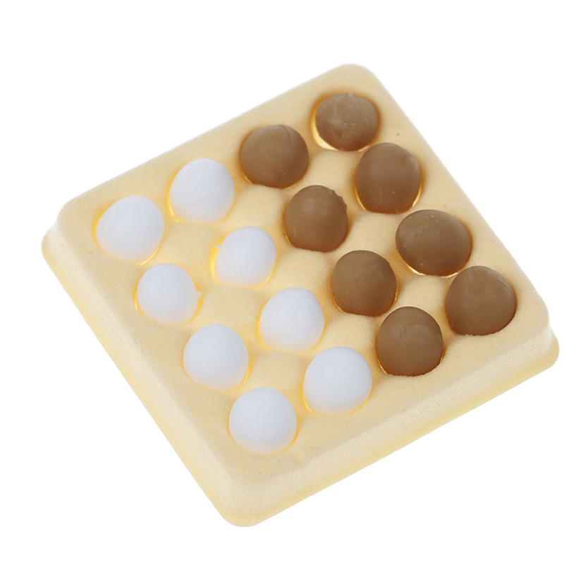 Miniatur Telur Karton Dengan 16pcs Telur Skala 1: 12 Untuk Rumah Boneka