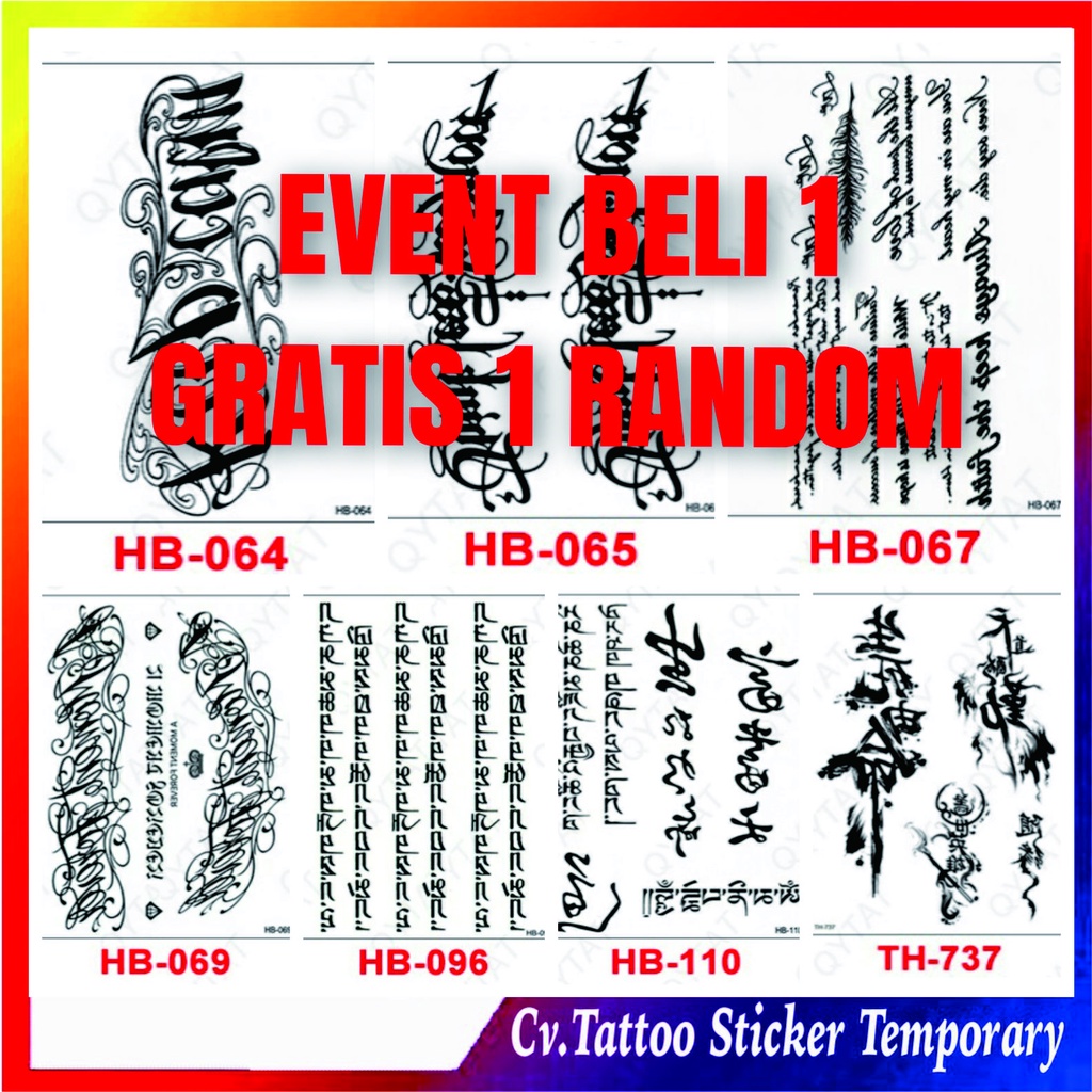 Tattoo Temporarry Tatto Temporer Tulisan