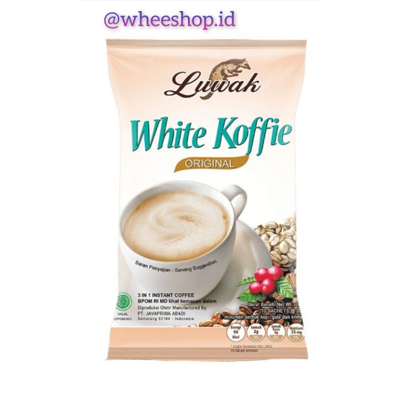 

[WHEE SHOP] LUWAK WHITE KOFFIE 20GRAM (10PCS)