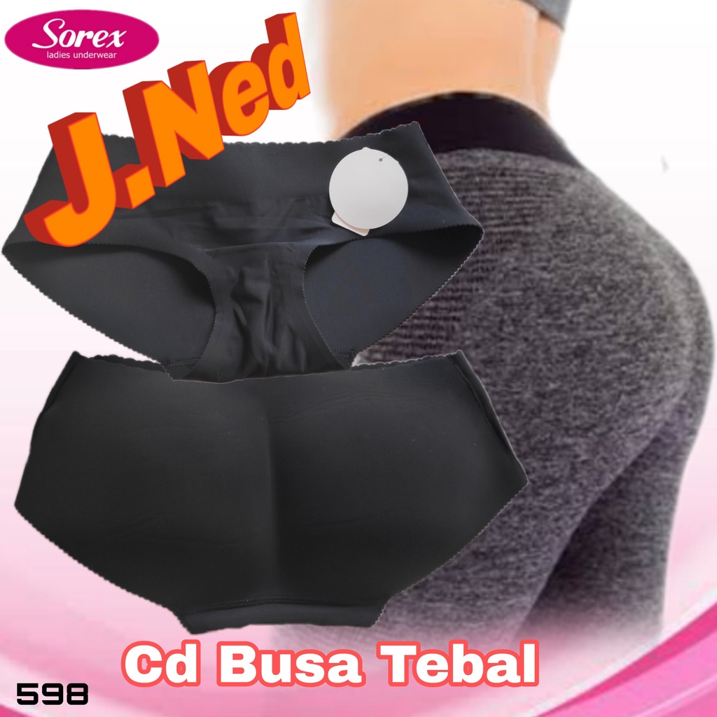 J598 Sorex Celana Dalam Busa Bokong, Pantat Palsu Wanita Size S - XL (BB 35 -55 Kg)