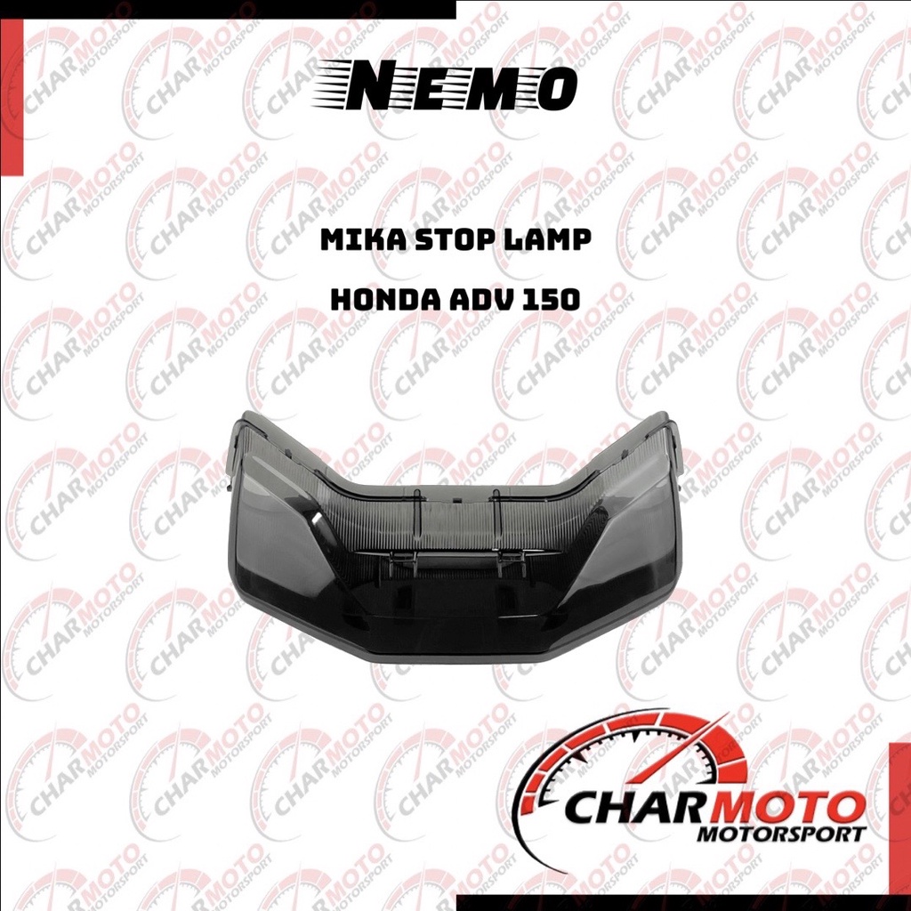 Mika Cover Stoplamp Honda ADV 150 Nemo Kaca Smoke / Tutup Lampu Stop / Stoplamp - Charmoto