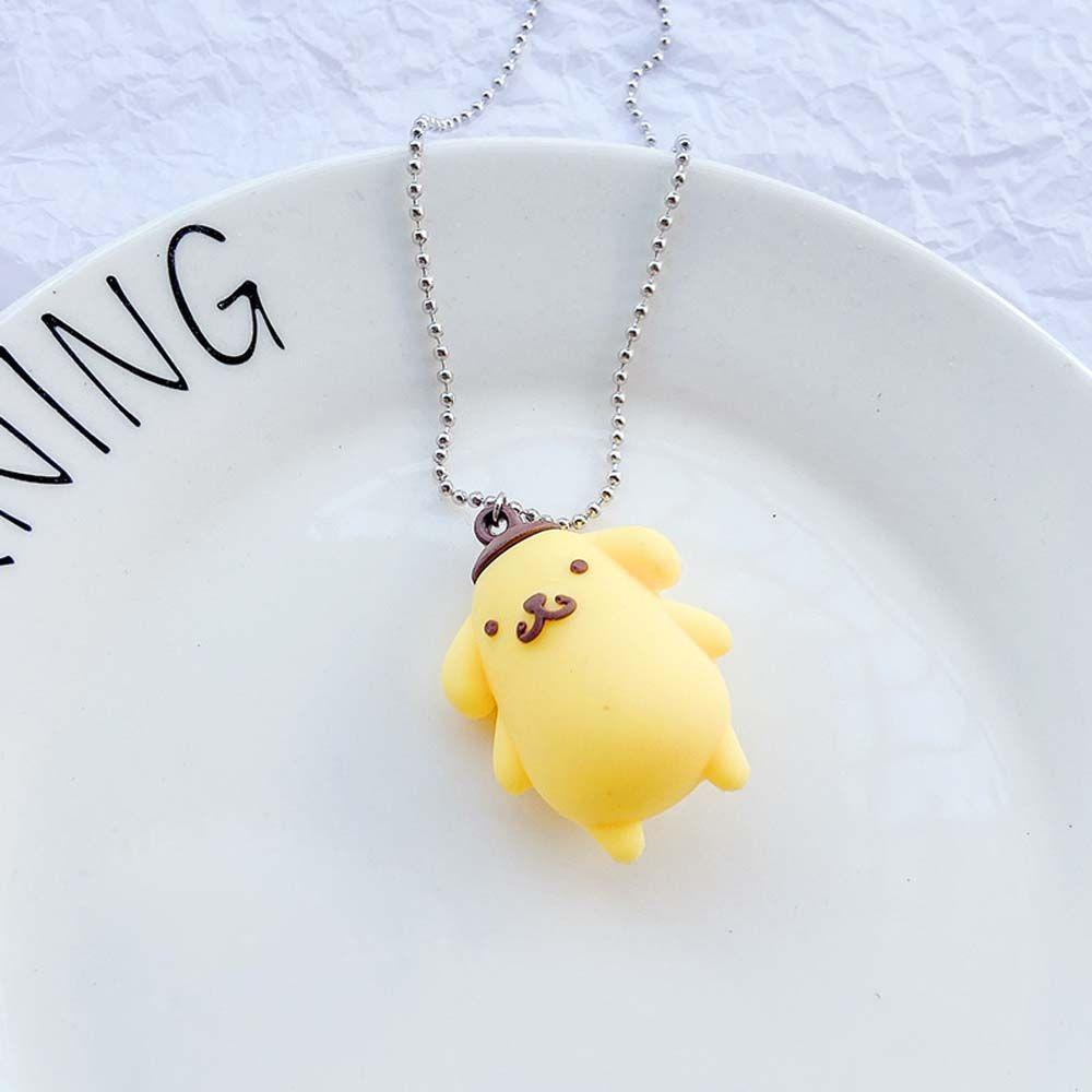 [Elegan] Kalung Kartun Temperamen Manis Aksesoris Harian Wanita Kuromi Resin Korea Puding Anjing Perempuan Chokers