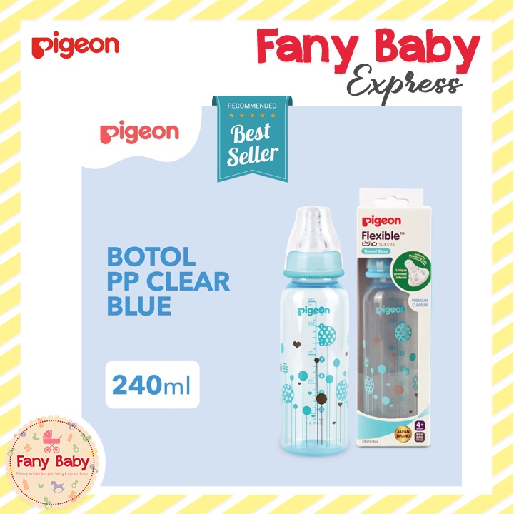 PIGEON BOTOL SUSU PP CLEAR RP 240ML ISI 1PCS