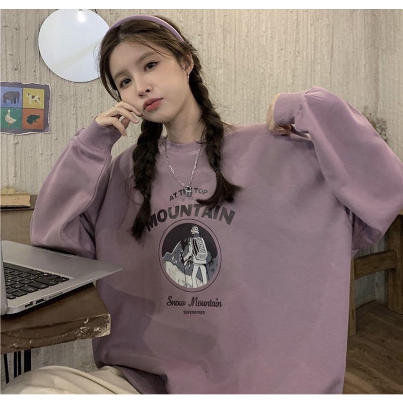 Montain sweater wanita oversize | sweater korean | sweater big size | Oblong sweater