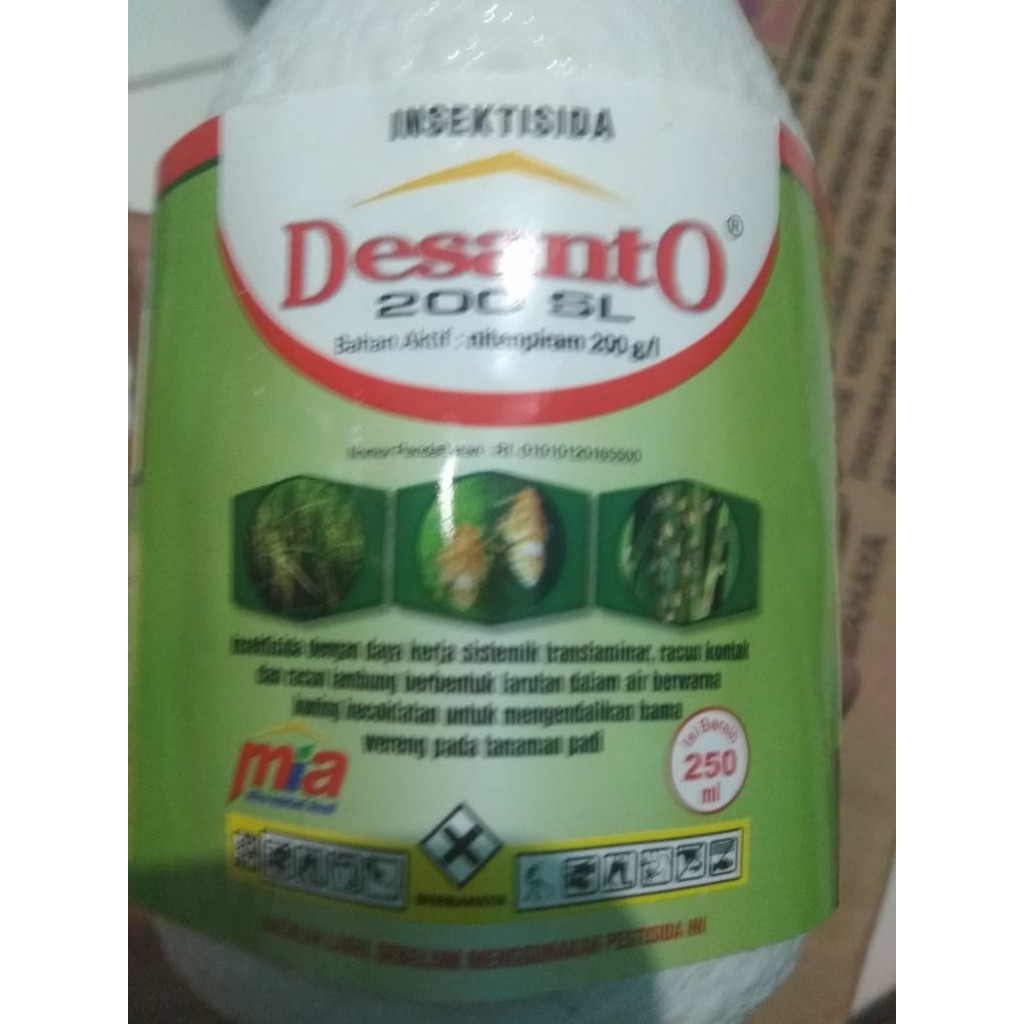 DESANTO 250 ML. INSEKTISIDA PEMBASMI WERENG BAHAN AKTIF NITENPIRAM 200 G / LITER