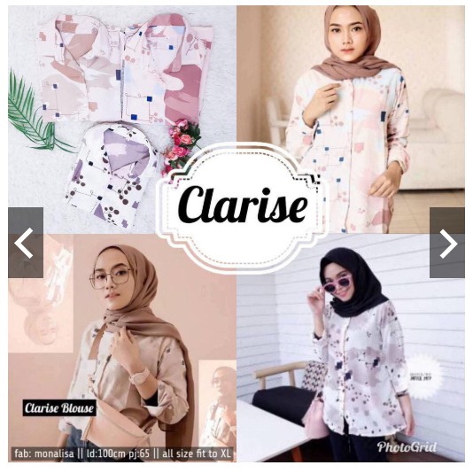 Fifi Fashion Kemeja Clarise / Blouse Clarise / Blouse Monalisa / Jasmin