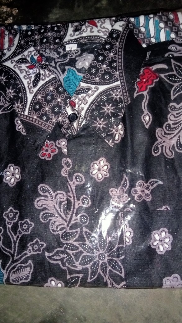 Kemeja Batik Pria Lengan Panjang Size M L Xl Xxl  Bswart Batik Hrb026 Kenongo Hem Panjang Padi