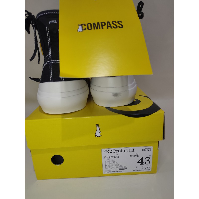Sepatu Compass FR2 #FR2 PROTO 1 Edisi Indonesia Hi V1 FXXKING Rabbit Size 43 Original FxxkingCompass