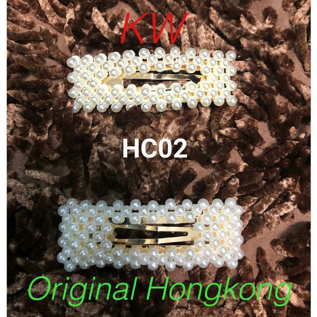 [ORI HONGKONG] HAIR CLIP PEARL ORIGINAL HONGKONG / HAIR CLIP MUTIARA / JEPIT RAMBUT MUTIARA