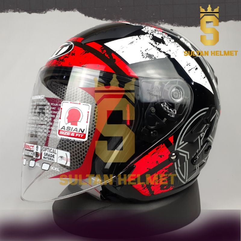 KYT Galaxy Slide #5 Black white Red