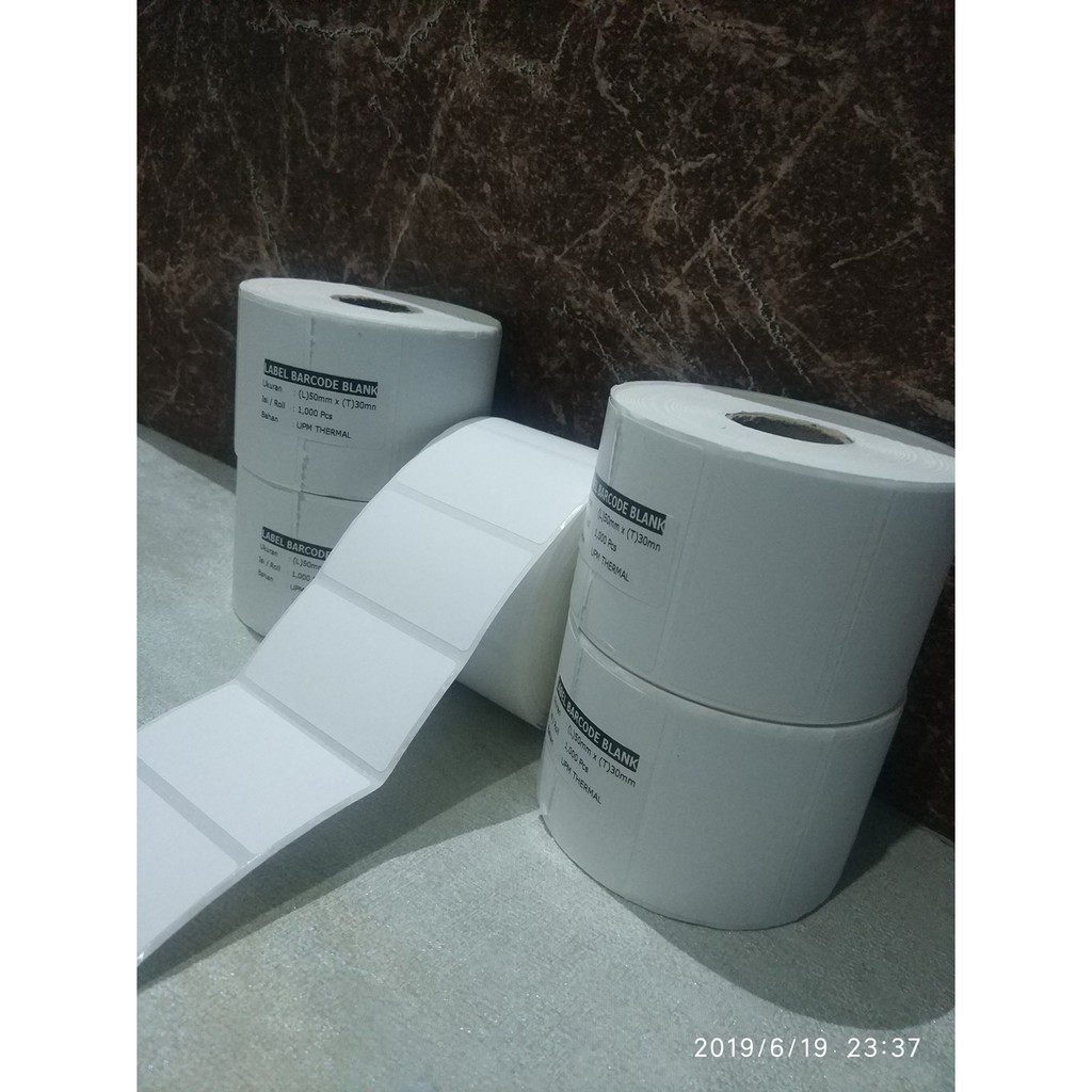 LABEL THERMAL 50x30mm LABEL STICKER THERMAL 50 X 30 SEMARANG isi 1000 PCS