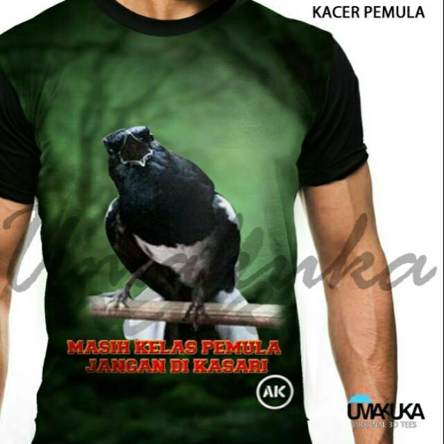 Kaos Kicau Mania Burung Bk Kacer Pemula Tanggah Mangap Full Ngobra