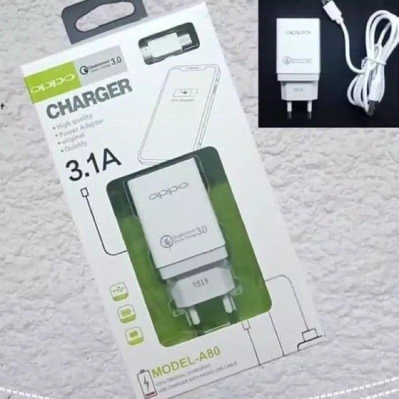 Tc Travel Charger Brand A80 3.1A Qualcom Packing Import Kwalitas BagusS