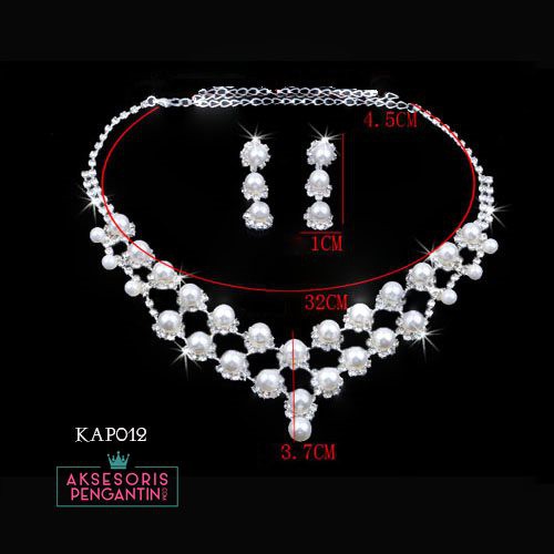 [PRODUK TERBATAS] AKSESORIS KALUNG ANTING PESTA AKSESORIS WEDDING MODERN KAP012