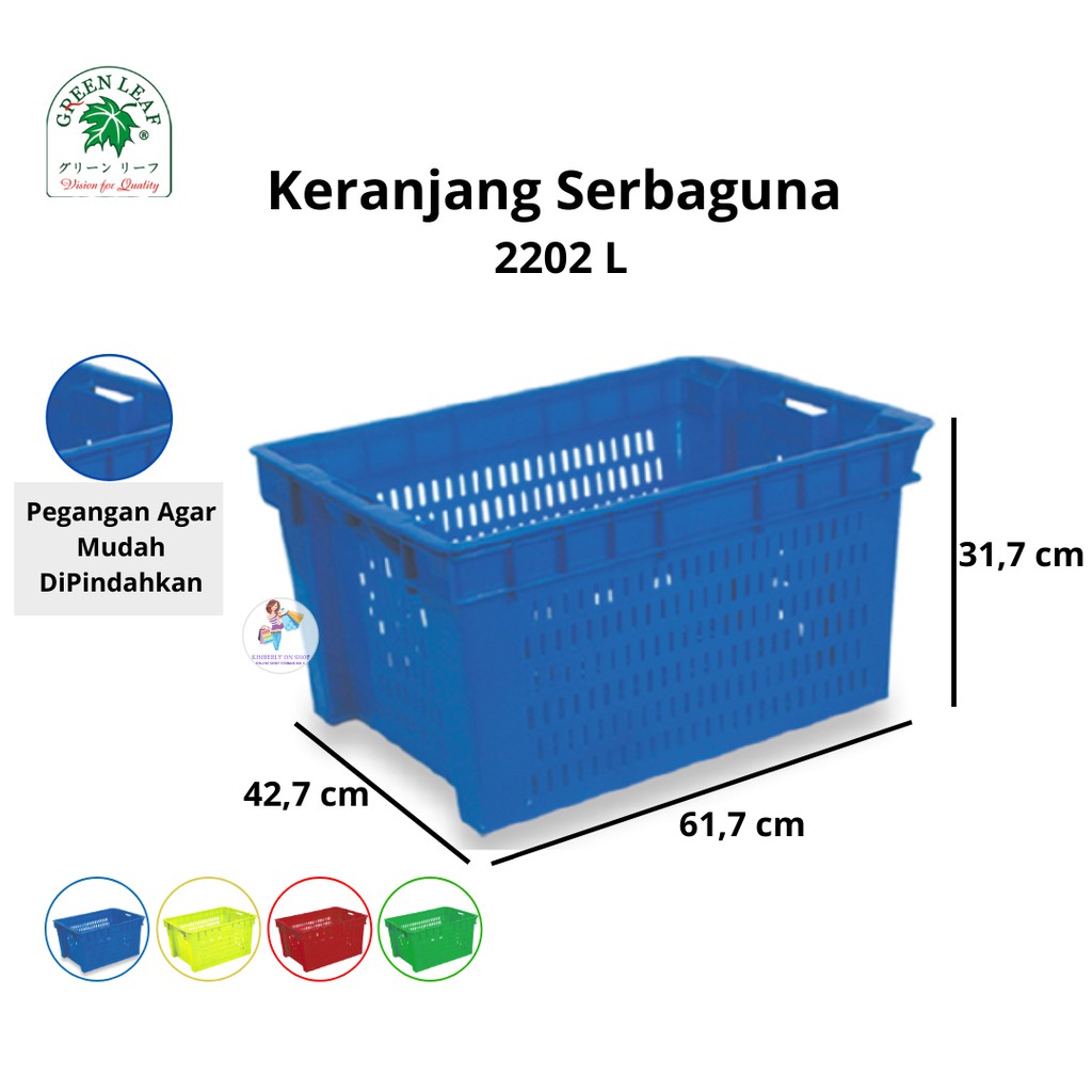 Keranjang Industri / Container lubang 2202L Green Leaf