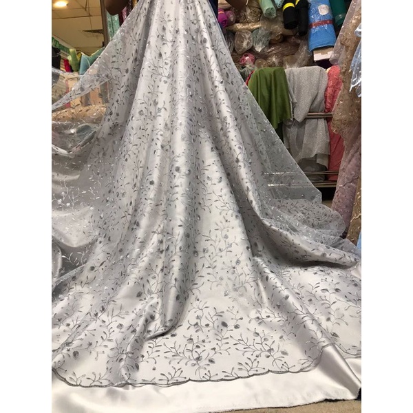 obral murah kain tile akar mutiara bahn kebaya brokat gamis