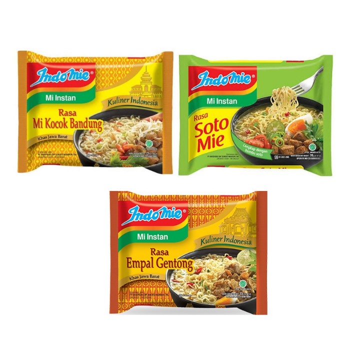 

indomie soto mie, empal gentong, mie kocok bandung dll