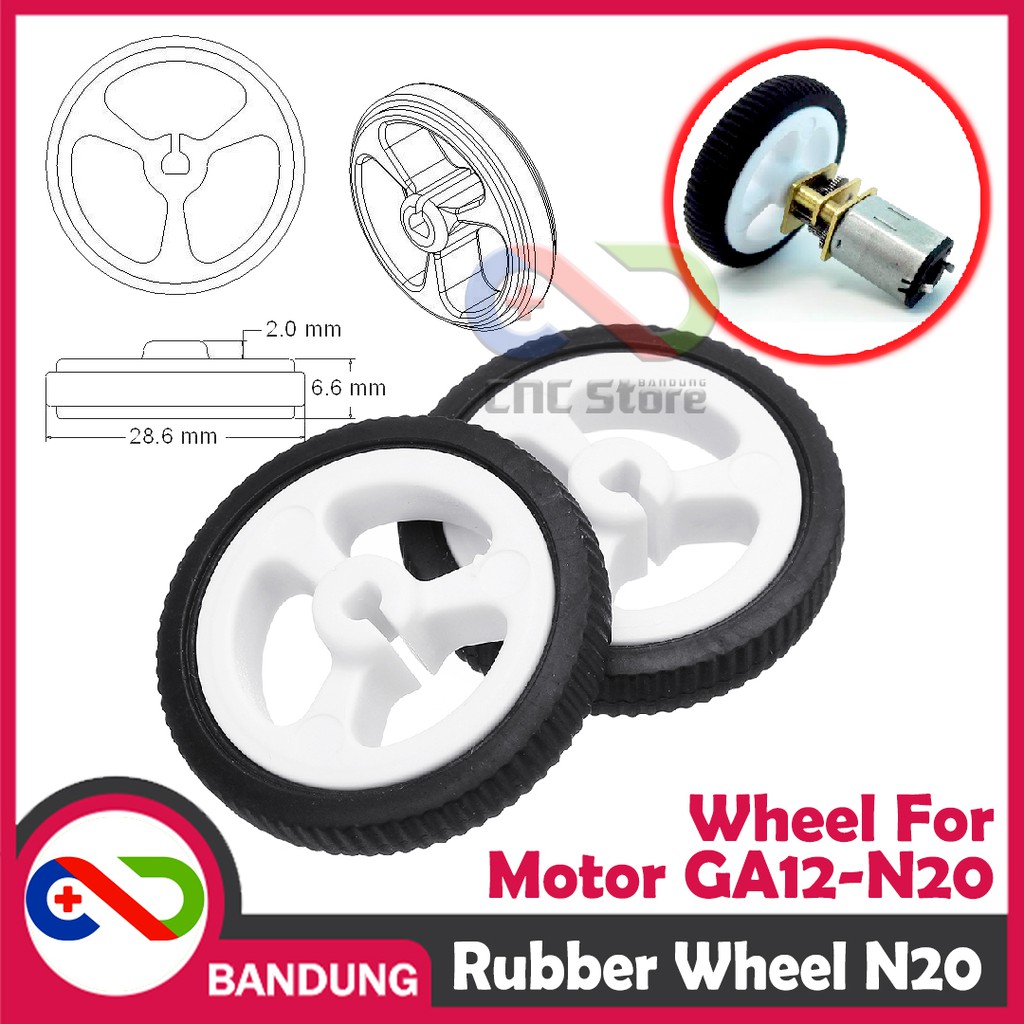 RODA RUBBER WHEEL MOTOR GA12-N20 N20