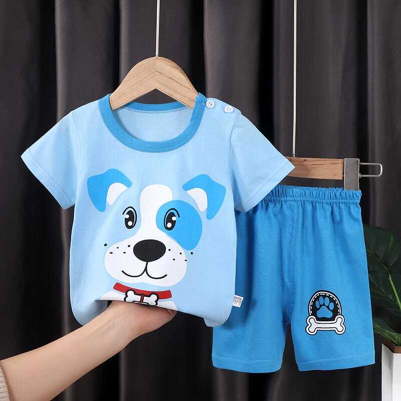 ( Mia ) Baju Anak Setelan Lengan Pendek Usia 0-6 Tahun, Baju Jumper Pendek Kaos + Celana Model PDK001-007