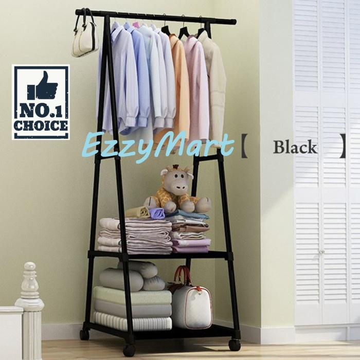 RUMAH TANGGA TEMPAT PENYIMPANAN GANTUNGAN BAJU SEGITIGA RAK TRIANGLE STAND HANGER