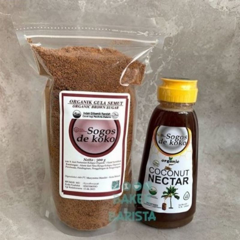 

sogos de koko organic brown sugar gula semut 500gr / coconut nectar 200ml