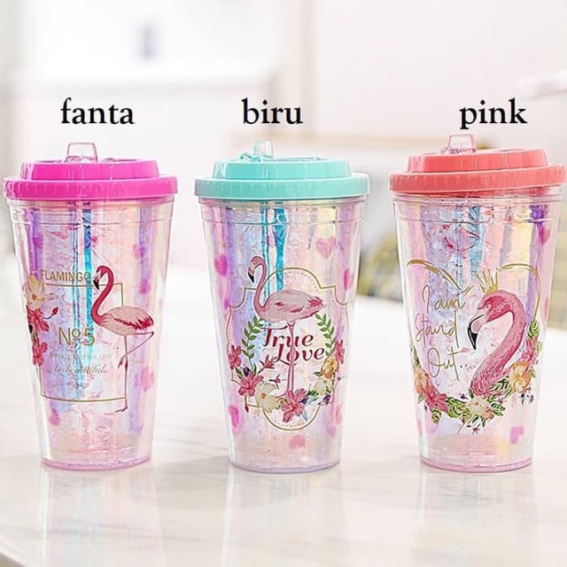 Botol minum icy flamingo BT06 drink bottle botol minum anak perempuan souvenir kado