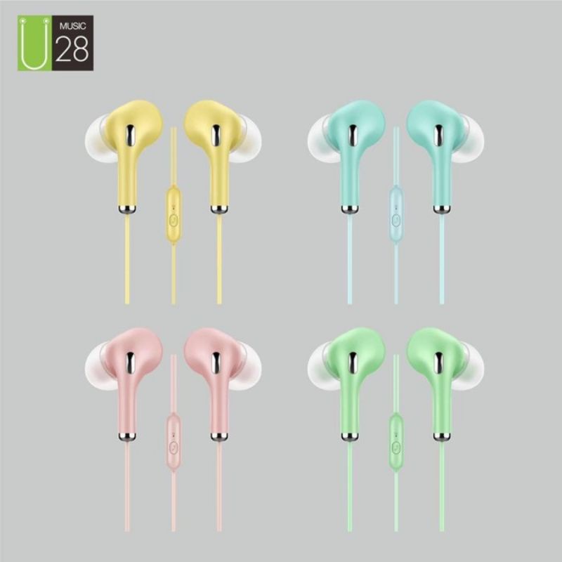 U28 MACARON Headset Stereo Hifi Extra Bass Macaron U-28