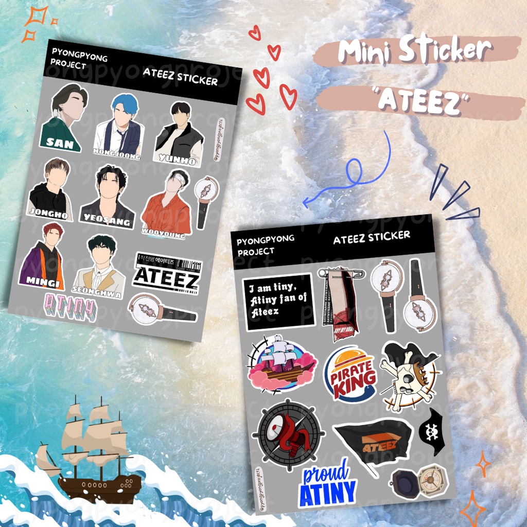 

Sticker Sheet ATEEZ Diary,Journal Decoration by Pyongpyong Project