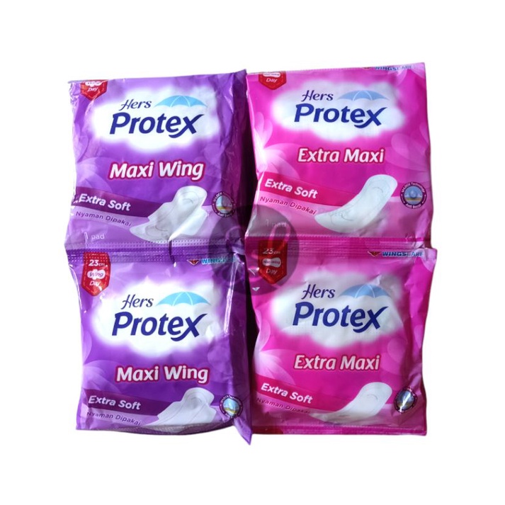 Hers Protex Maxi Wing Hers Protex Extra Maxi Renceng Pembalut Wanita Isi 10pc Sachet