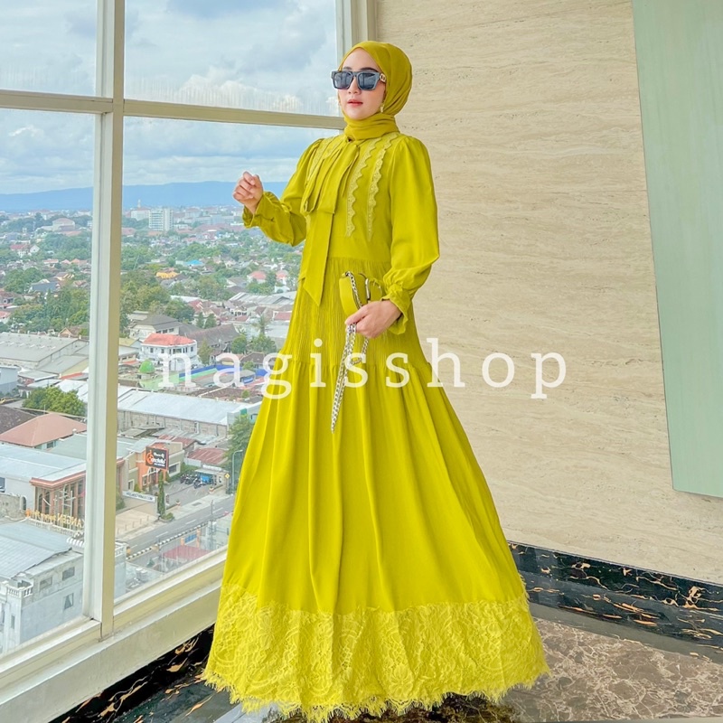 KEISYA DRESS IMPORT PLISKET BROKAT