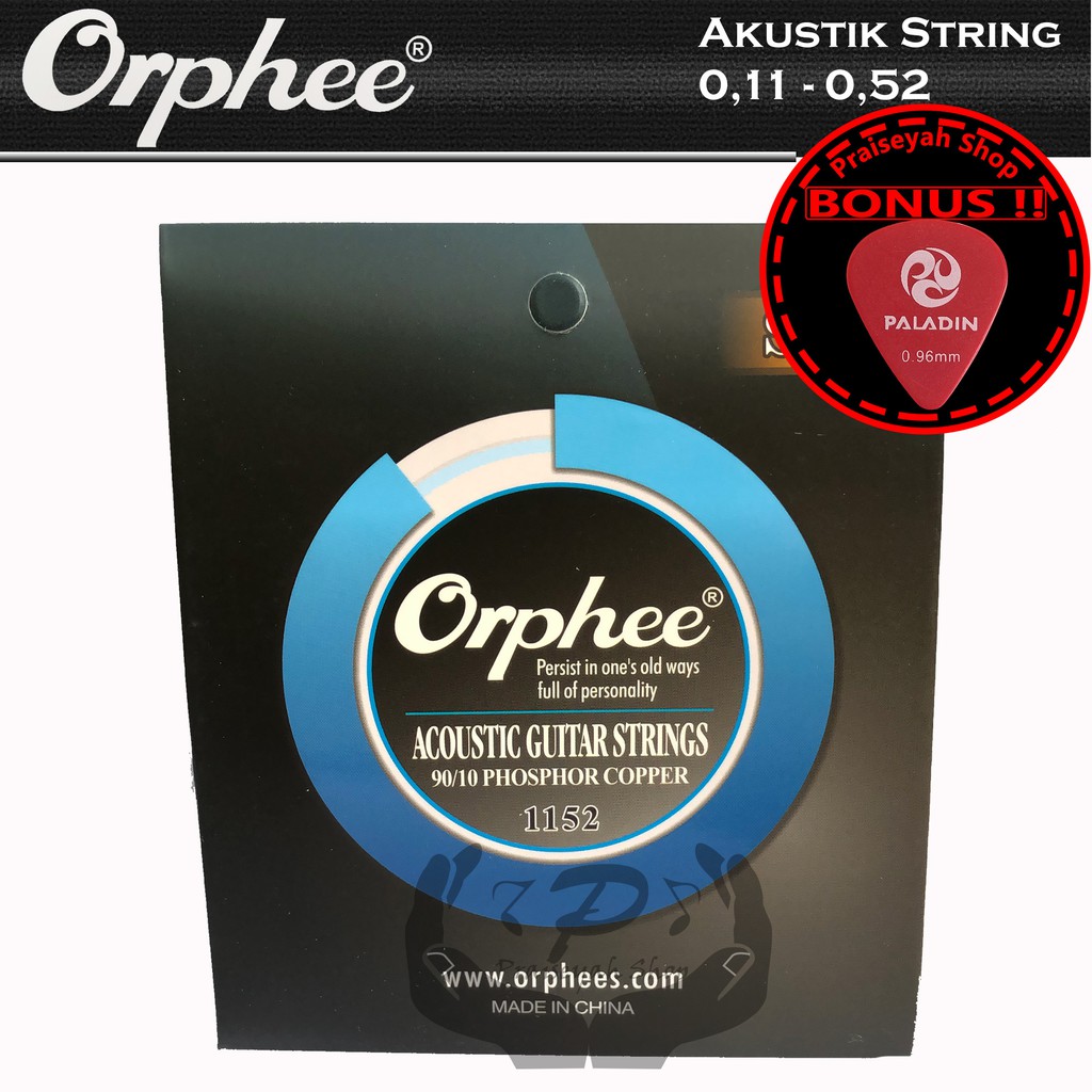 Senar Gitar Akustik String 0,11 Orphee SA38 Phosphor Copper SA 38