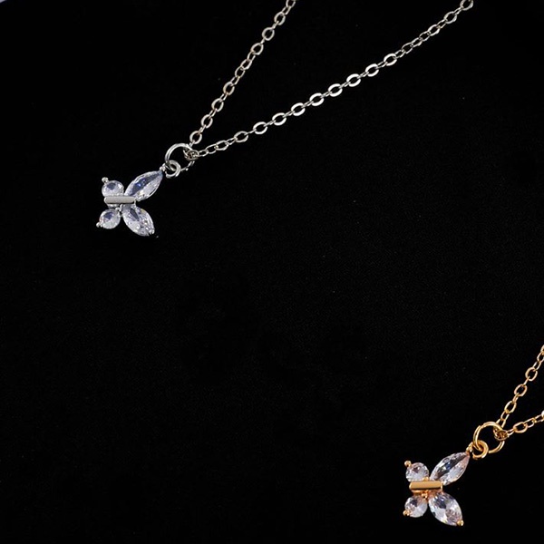 kalung fashion kupu-kupu crystal butterfly necklace jka251(3e3)