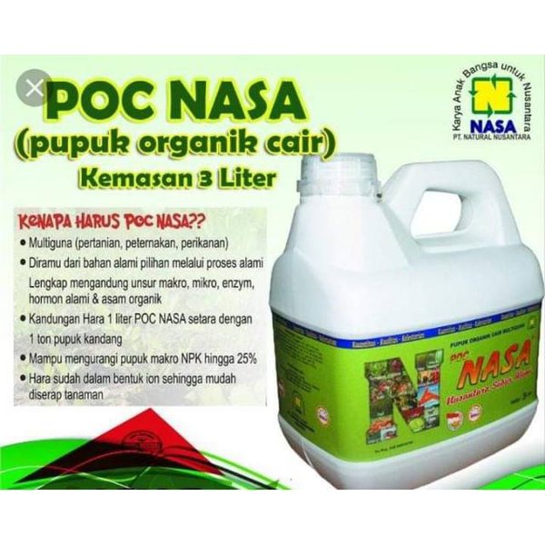NSB / POC NASA 3 LITER - PUPUK NASA-PUPUK ORGANIK CAIR POC NASA 3 LITER / ORIGINAL NASA