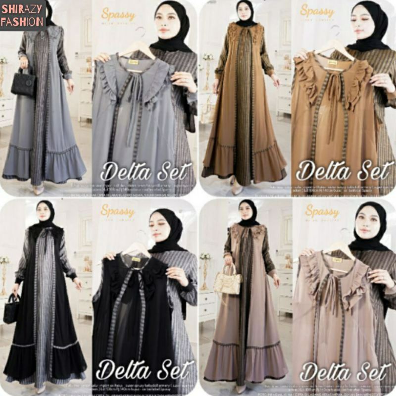 DELTA SET DRESS Original PRODUK SPASSY. GAMIS DRESS MAXY BUSUI PREMIUM PRODUK TERBARU