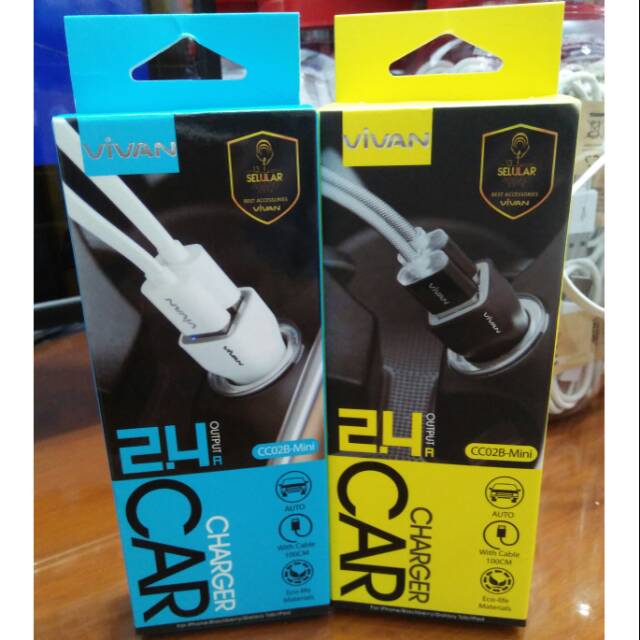 Car charger/charger mobil vivan 2 usb