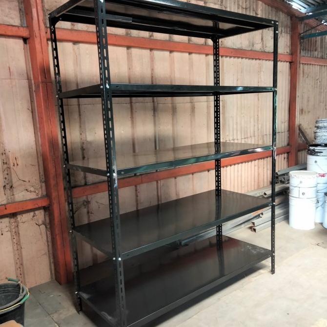 Rak besi siku lobang L60 xP150 T200 4 ambalan