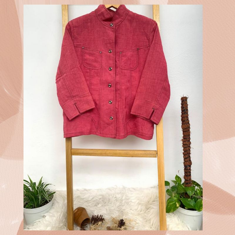 Baju Import kemeja wanita pink