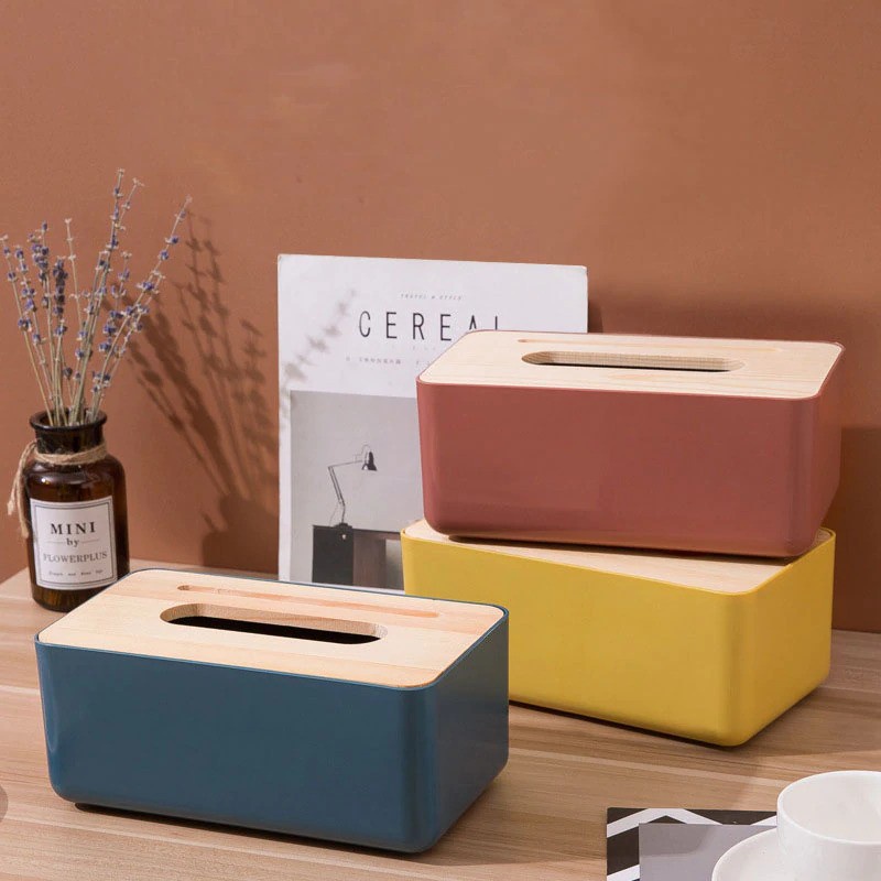 Kotak Tisu Kayu Solid Wooden Tissue Box - ZB02015