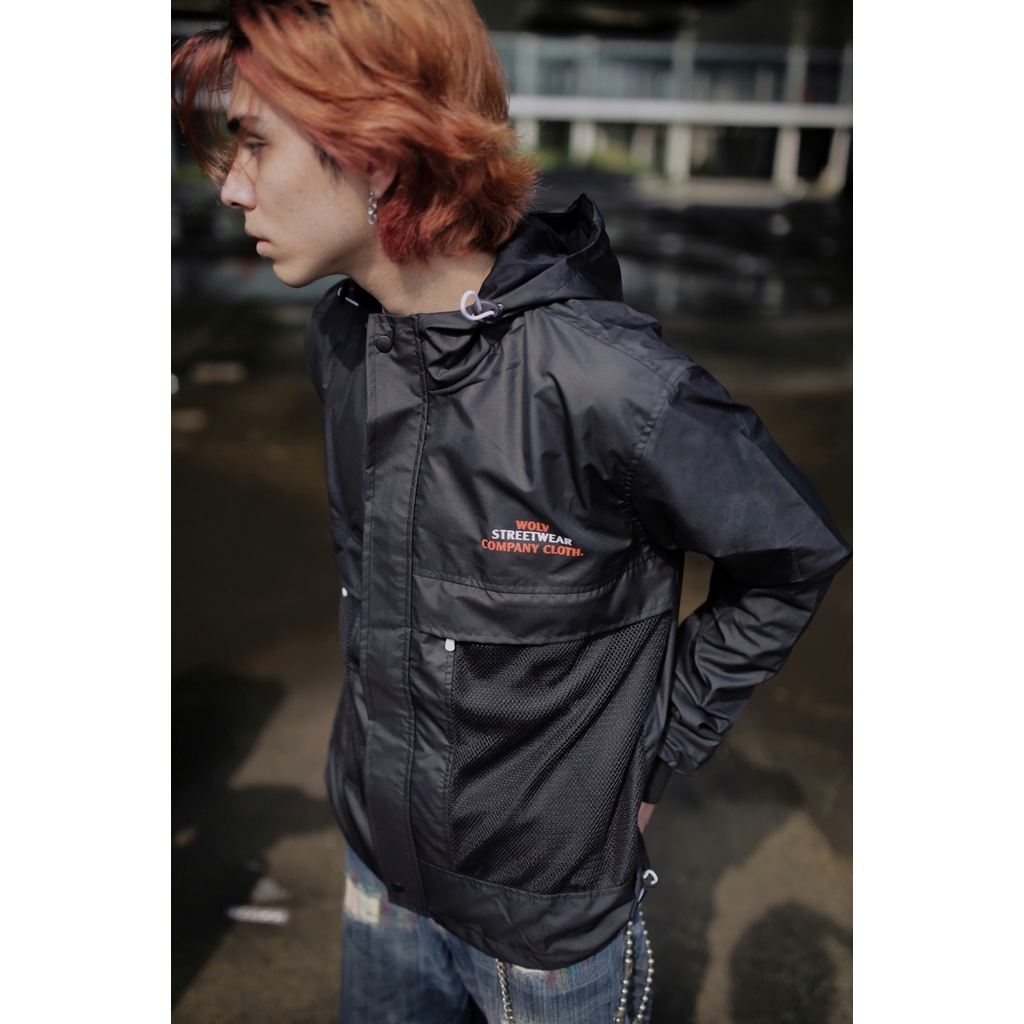 Jaket Parasut Waterproof x Wolv | Jaket Jala New Artikel