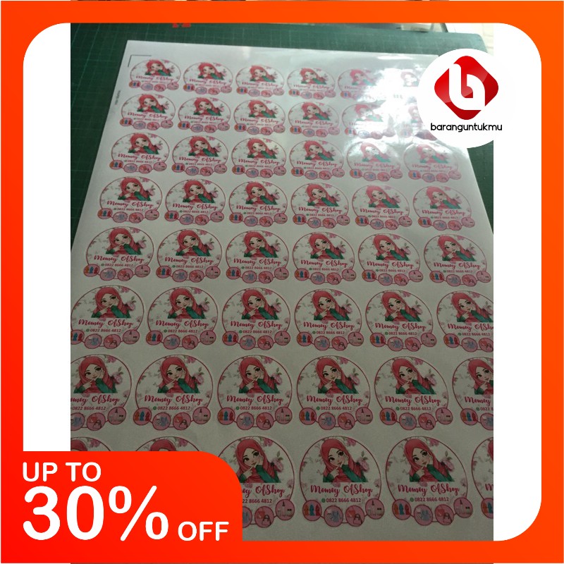 

stiker label produk A3 / Cromo (print n cut)