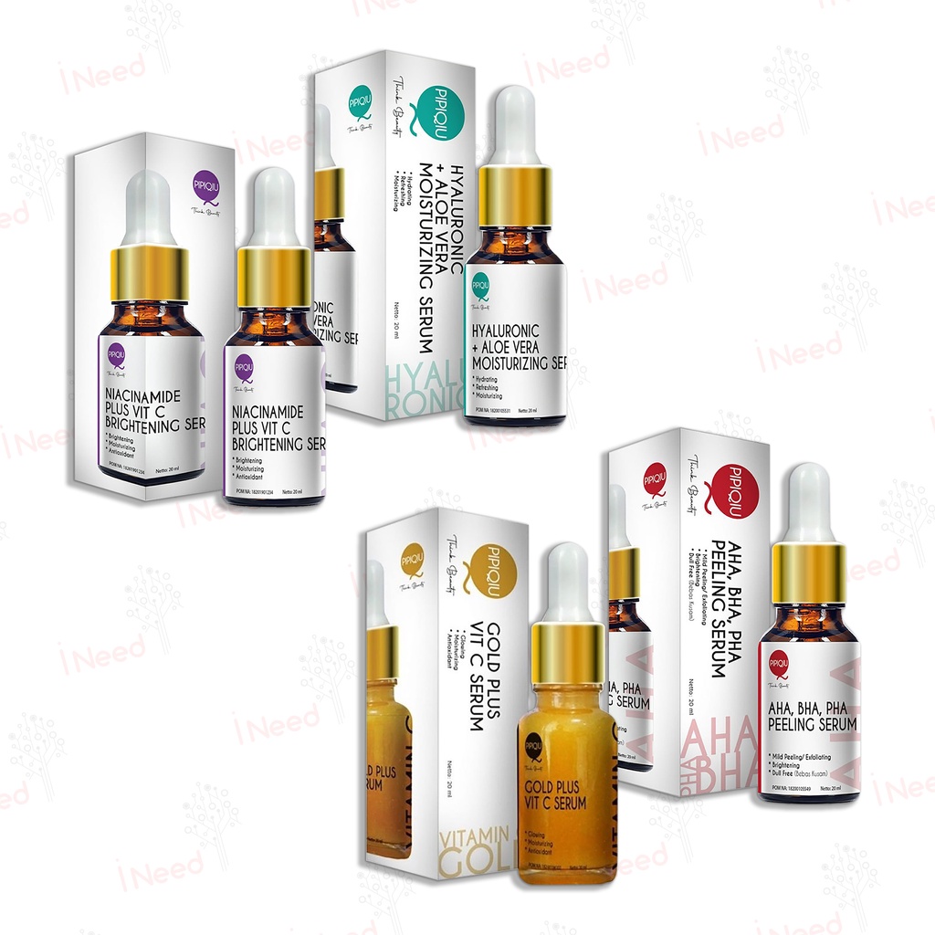 (INEED) Pipiqiu Serum Series 20ml - Serum Gold Plus | Niacinamide Plus | Hyaluronic | AHA BHA PHA Peeling