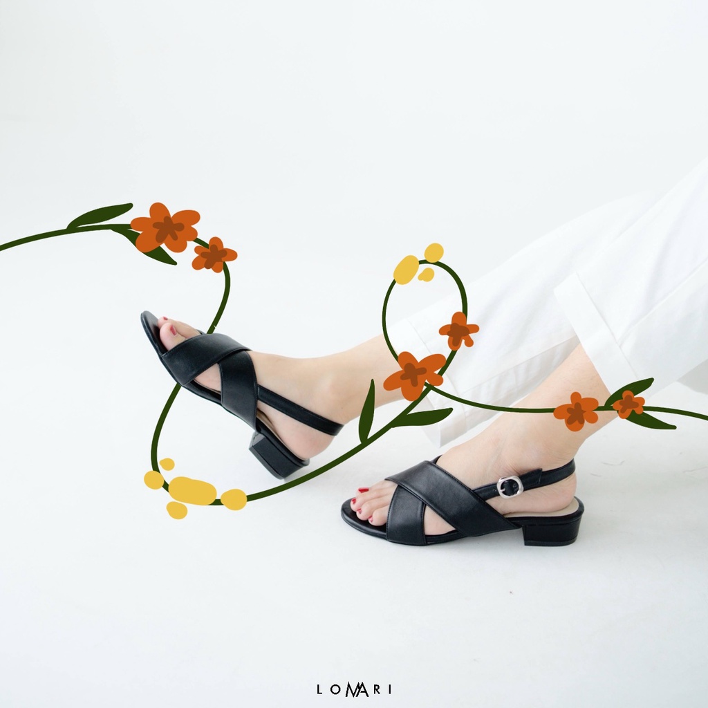 PEONY SERIES LOMARI 3CM - Sandal Heels Wanita