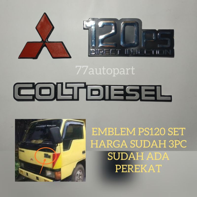 Emblem logo ps120 colt diesel set 3pc