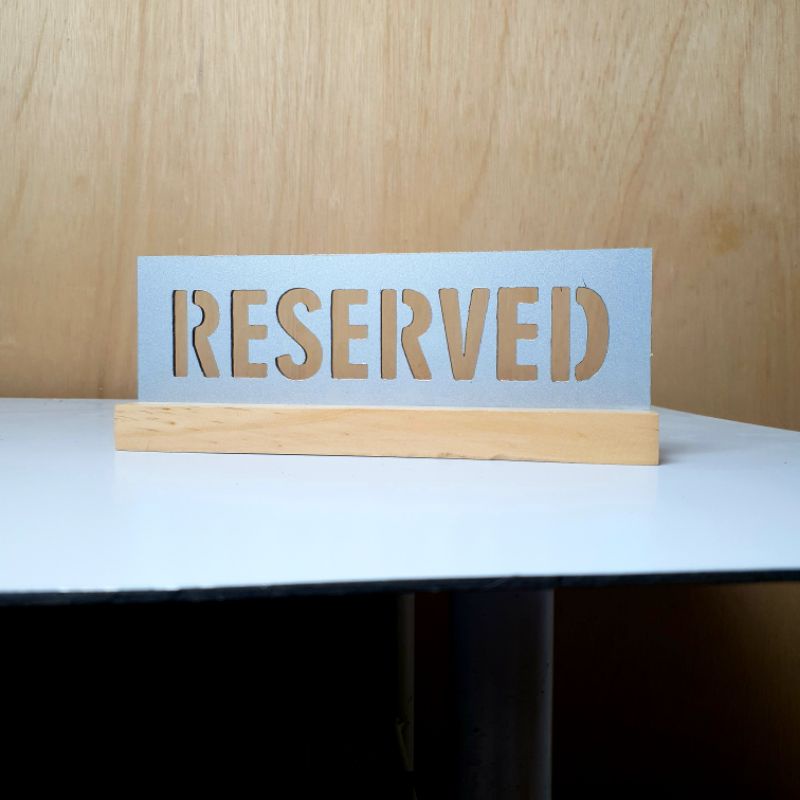 Jual Reserved Sign Tanda Booking Reserved Standing Tag Meja Shopee