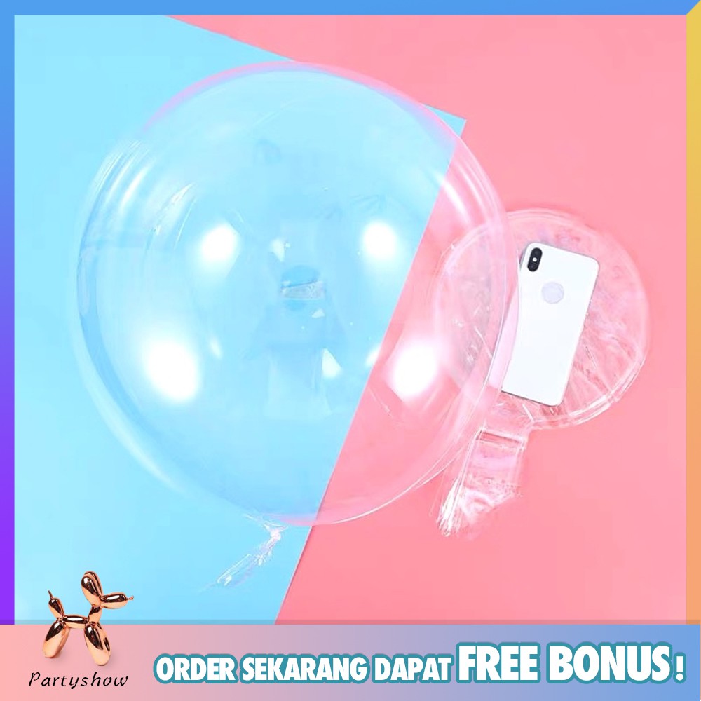 Balon transparan dekorasi ulang tahun huruf perlengkapan ...