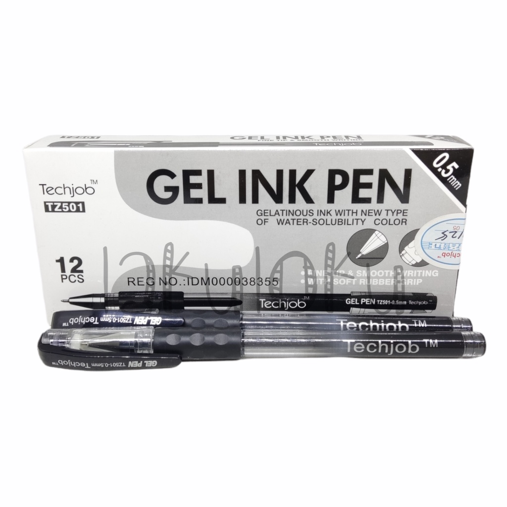 

(1 PCS) Bolpoin Gel Techjob TZ501 Hitam 0,5mm