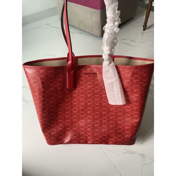 michael kors mk jodie tote red large
