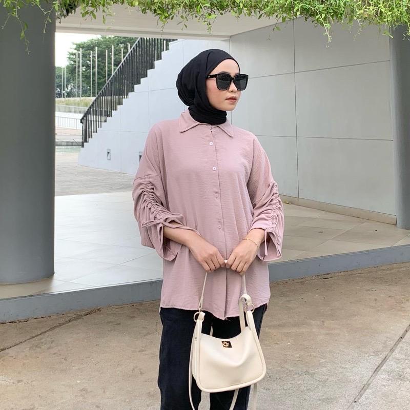 1KG MUAT 5PCS | ZIA SHIRT TOP BLOUSE SERUT AIRFLOW CRINKLE HITS OOTD FASHION WANITA TERBEST SELLER